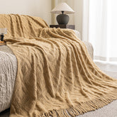 Diamond Jacquard Knit Throw SoftHaven