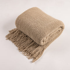 Pearl Stitch Cashmere-Like Throw SoftHaven Khaki 50"x68"