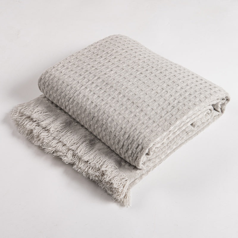 Waffle Weave Throw SoftHaven Grey 51"x63"