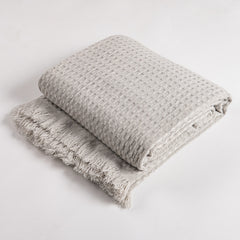 Waffle Weave Throw SoftHaven Grey 51"x63"