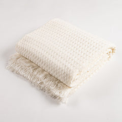 Waffle Weave Throw SoftHaven Snow White 51"x63"