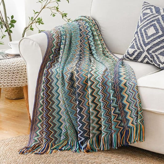 Bohemian Fringe Throw Blanket