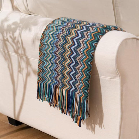 Bohemian Fringe Throw Blanket