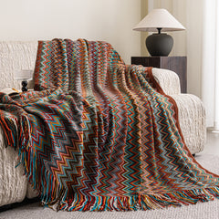 Bohemian Fringe Throw Blanket SoftHaven